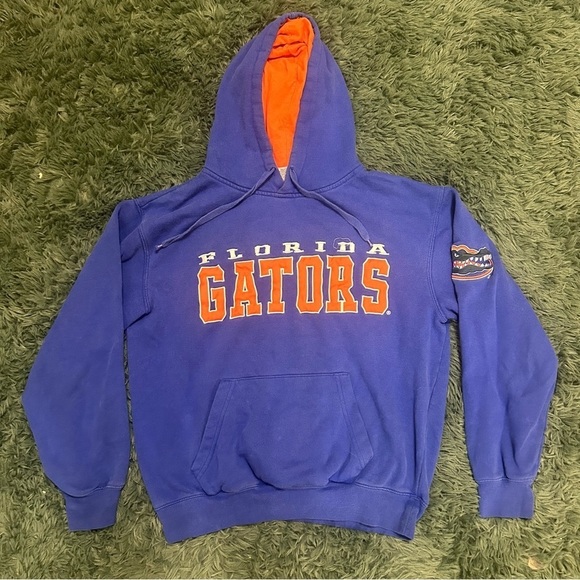University Of Florida Gators Embroidered Blue Hoodie Sweatshirt Mens Size Medium - Picture 2 of 7
